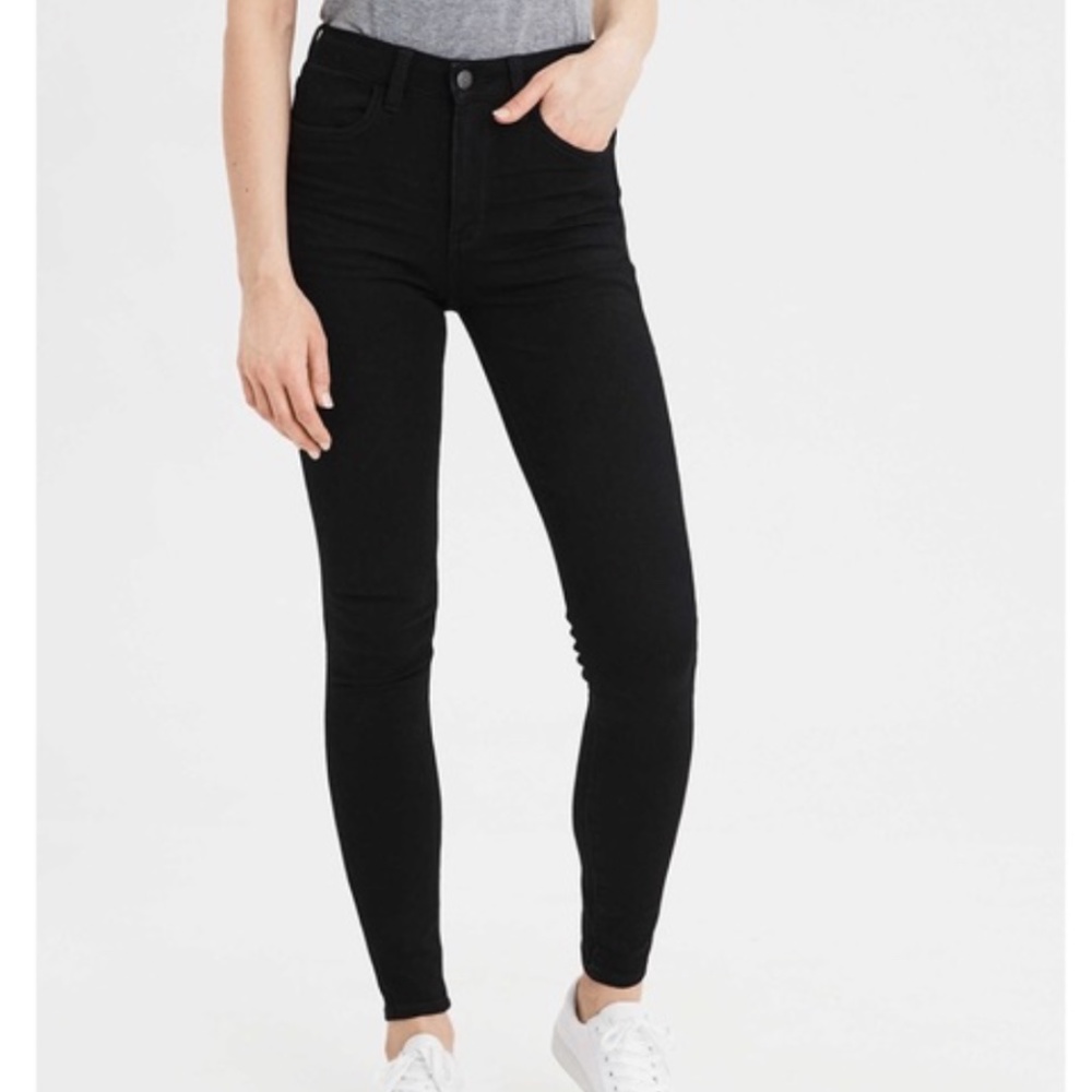 American Eagle Black Hi-rise Jeggings - Super Stretch